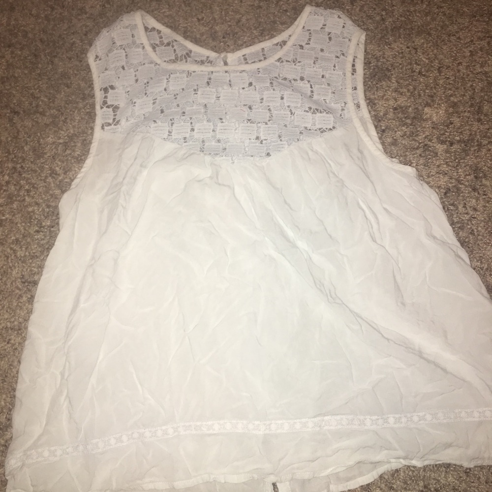 White lace shirt